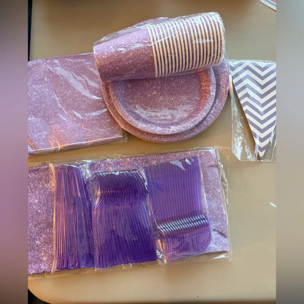 Purple Party Supplies Set of 20